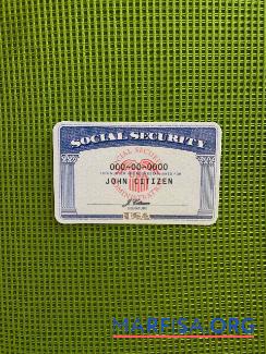 Realistic USA SSN photolook green background example